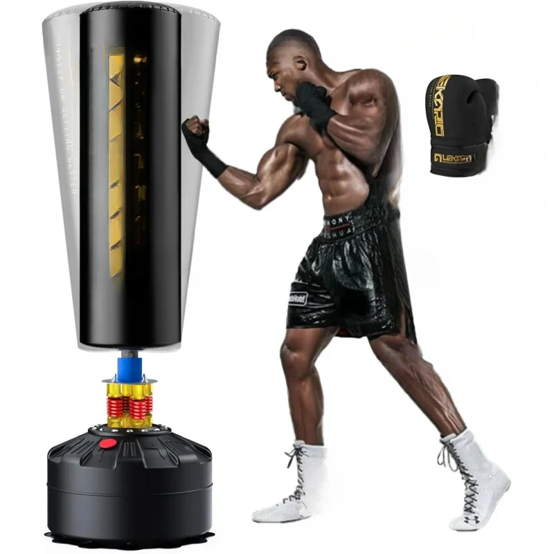 

Ccjekäro punching bag 70 "with boxing gloves, heavy boxing bag with stand for adult teens, kickboxing bag for MMA Muay Thai fit