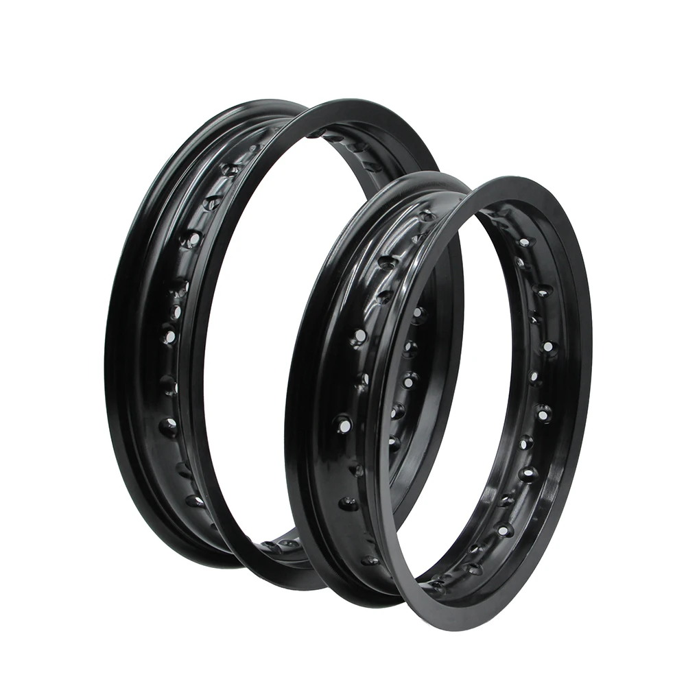 1 Pair 32 Spokes Holes Aluminum Alloy Rims Front 2.50-14
