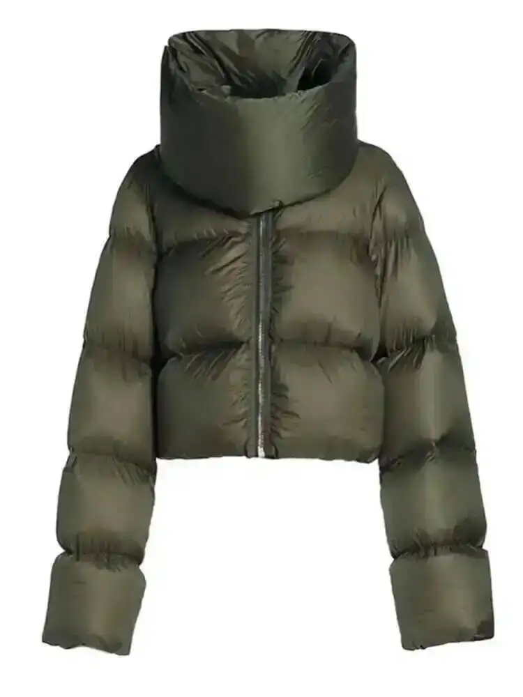 HKSH Autumn Winter New Men Tide Cotton Padded Jacket Scarf Collar Thick Long Sleeve Zipper Bread Chic Trendy RO Style Coat H2840