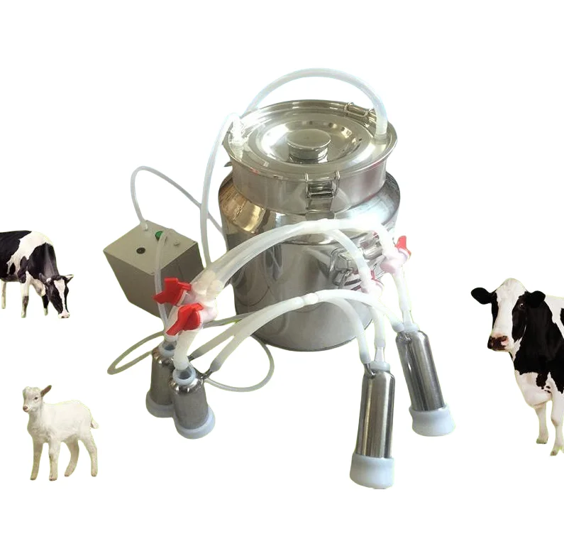 

14L Portable Fully Automatic Used in Poultry Animal Industry Dairy Cows Goat Sheep Milk Machine Pulsation Cow Milking Machines