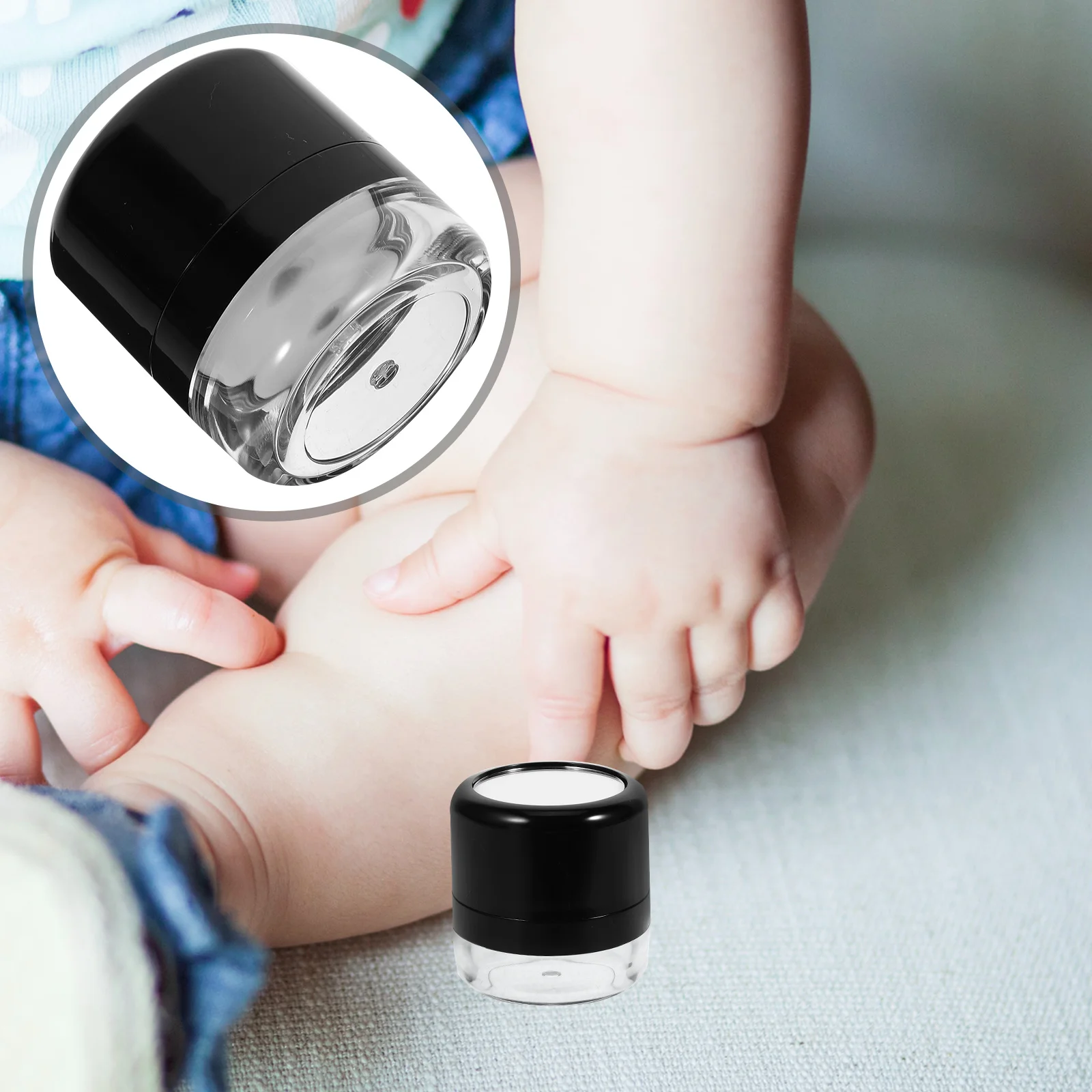 

Head Body Powder Box Reusable Portable Plastic Containers Lids Travel Mini Jars Airtight Sample Storage Loose