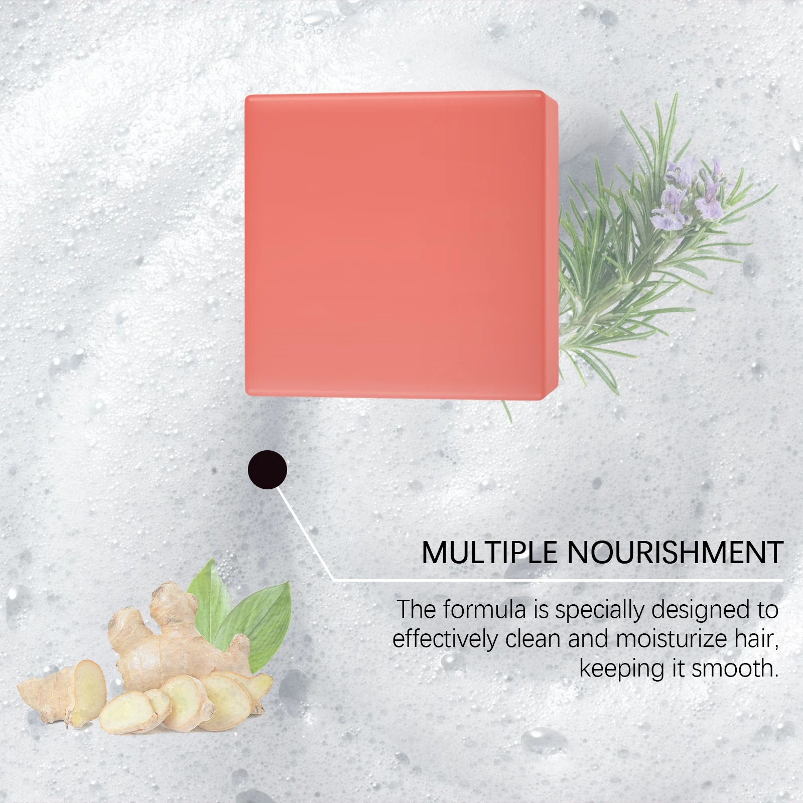 Rosemary Hair Care Soap Nourishes Dry and Split Ends Gently Protects Hair Tips Natural Ginger Extract Hair Care Soap