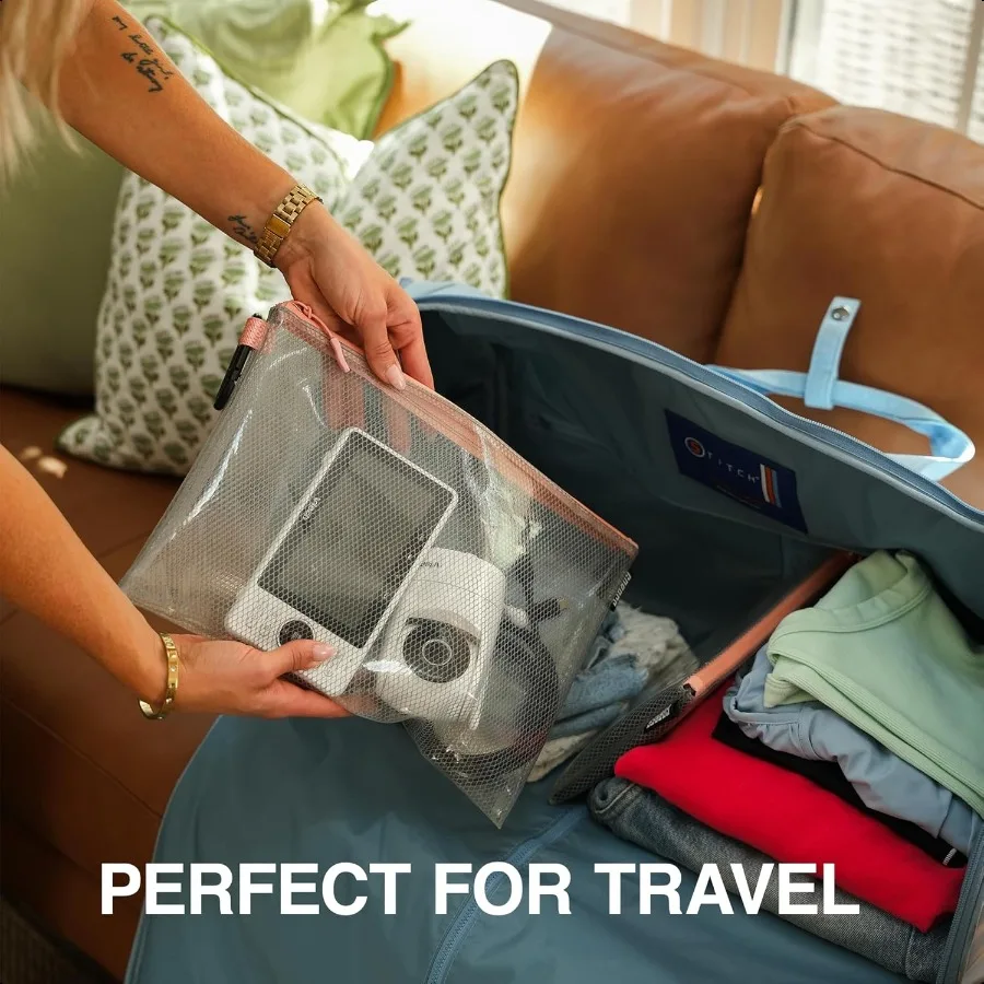 Bolsa transparente con cremallera de varios tamaños para producción aérea, paquete de 4, organizador de cables y bolsa de equipo de viaje para accesorios de cámaras electrónicas, herramienta Po