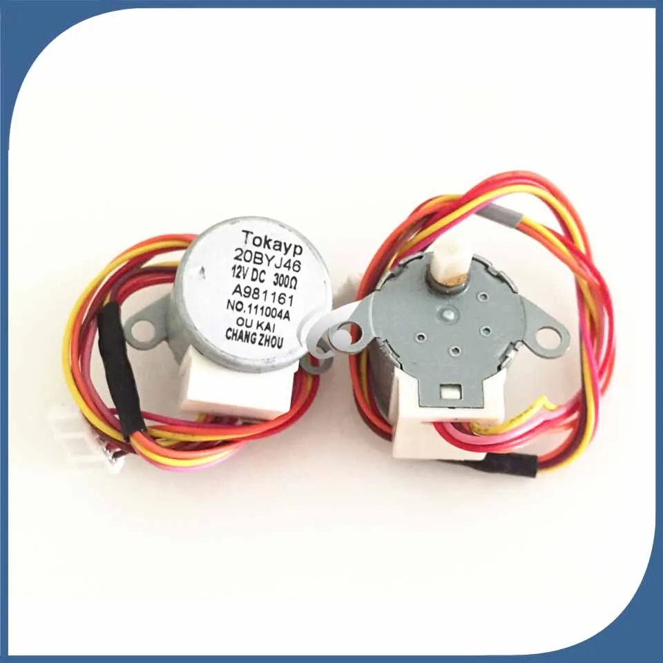 Nuevo 2 unids/lote original para aire acondicionado drift swing motor de viento motor paso a paso 20BYJ46 12V 16V 20-30cm de longitud