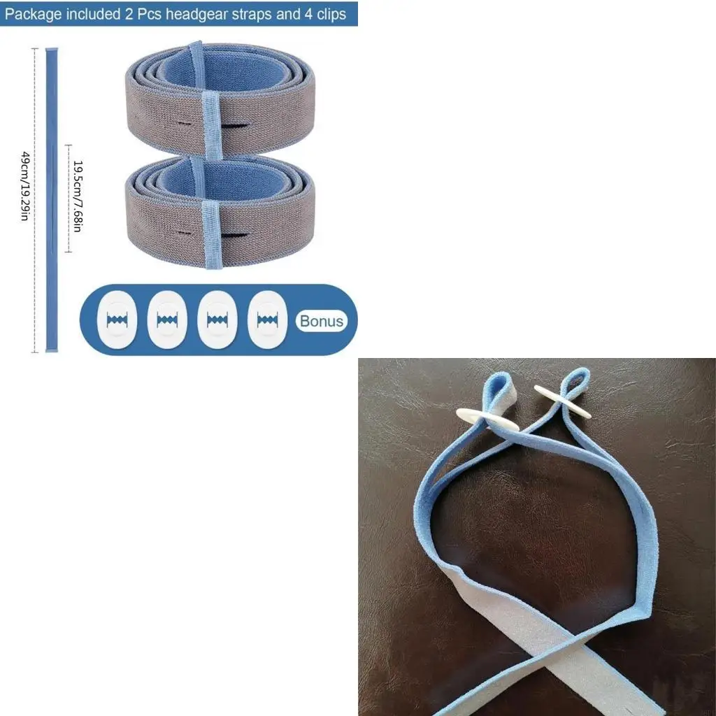 J6PE AirFit P10Nasal Pillow System Replacement Headgear and Clips Strap