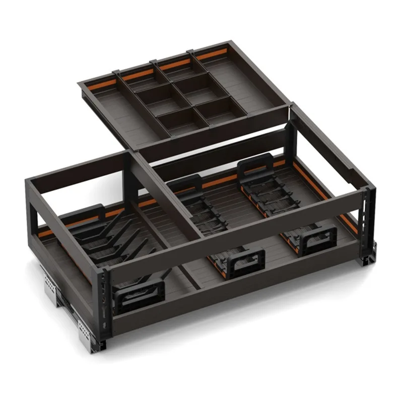 

Kitchen basket cabinet, space aluminum, drawer type, multi-layer