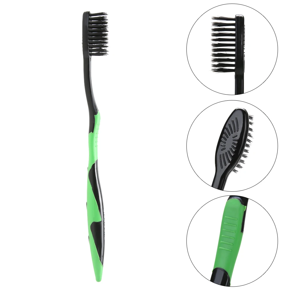 4Pcs Bamboo Charcoal Toothbrush Oral Dental Care Soft Teeth Brush Set