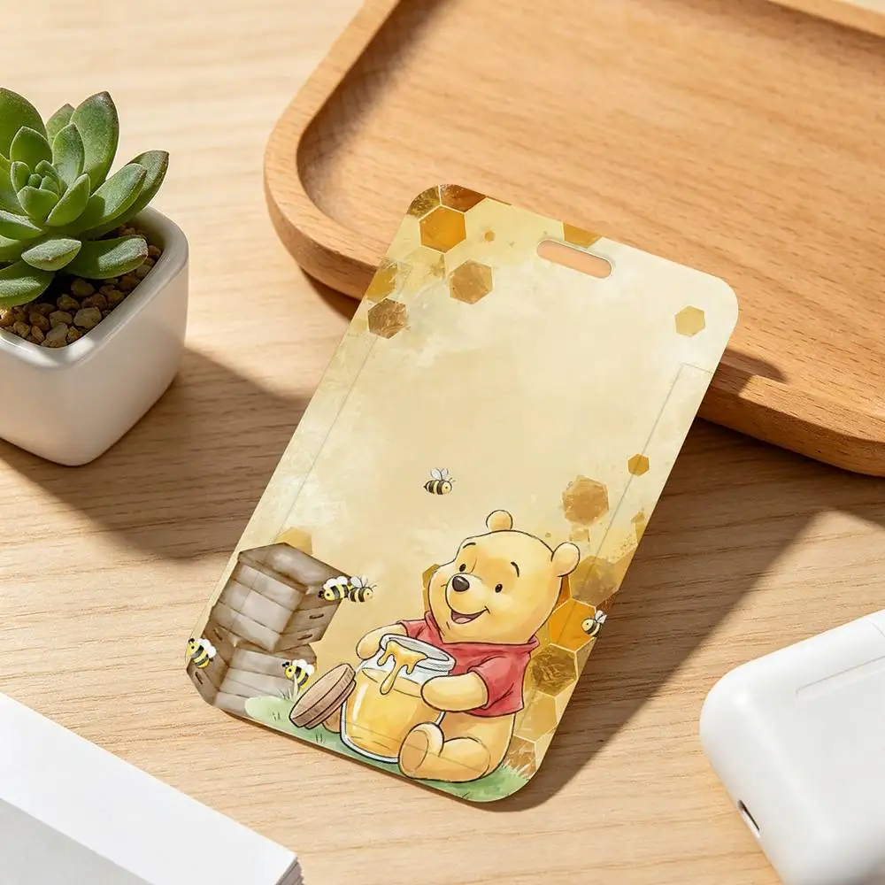 Niedlicher P-Pooh B-Bear und seine Freunde Kartenhalter mit Umhängeband, Anhänger, Türausweishalter, Schlüsselanhänger, Arbeitsausweishülle, Geschenk – Detail 10