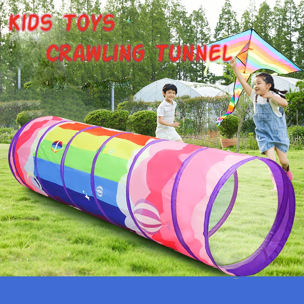 Crawling Tunnel Kids Toys Portable Tent Decoration Folding for Toddlers Children Outdoor Indoor Toy Spring outing outdoor travel