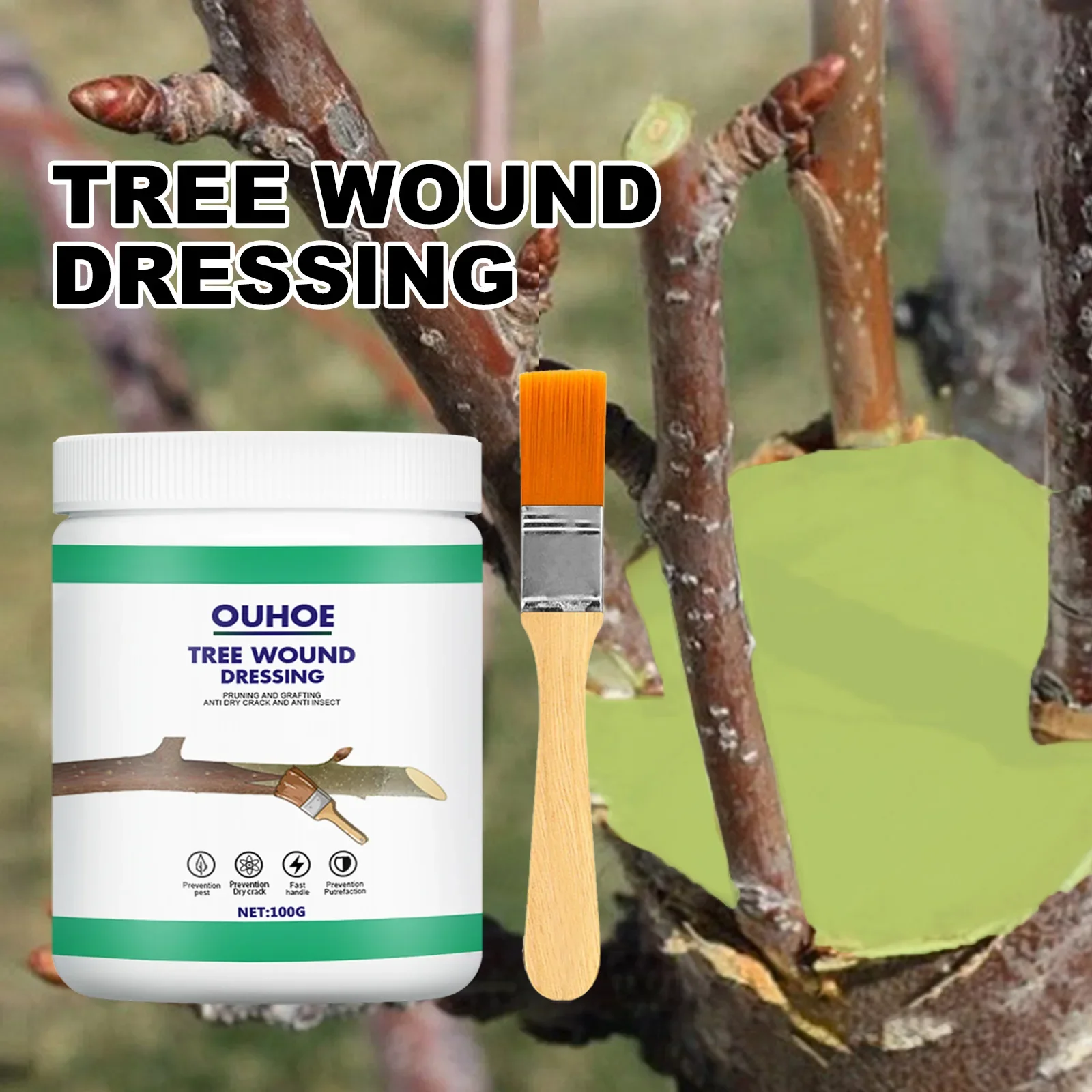 

Tree Pruning Sealer Cutting Paste Tree Wound Plant Grafting Pruning Sealer Brush Bonsai Plant Grafting And Wound Repair Tools