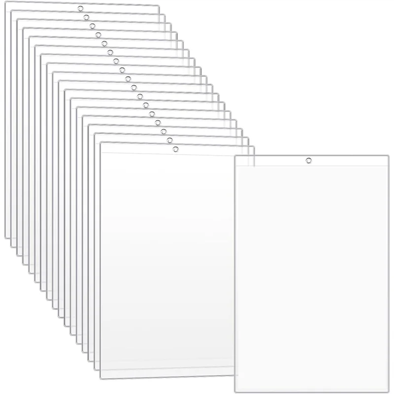 Ef-para sala de aula casa 6x9 Polegada manga de bolso apagável a seco porta-bilhetes de trabalho Polegada porta-bilhetes de loja pedido de trabalho mangas de plástico