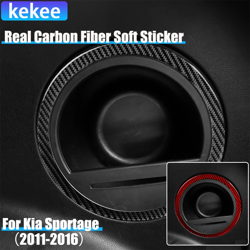

Real Carbon Fiber Car Accessories Trunk Storage Decorative Cover Soft Sticker For Kia Sportage 2011 2012 2013 2014 2015 2016