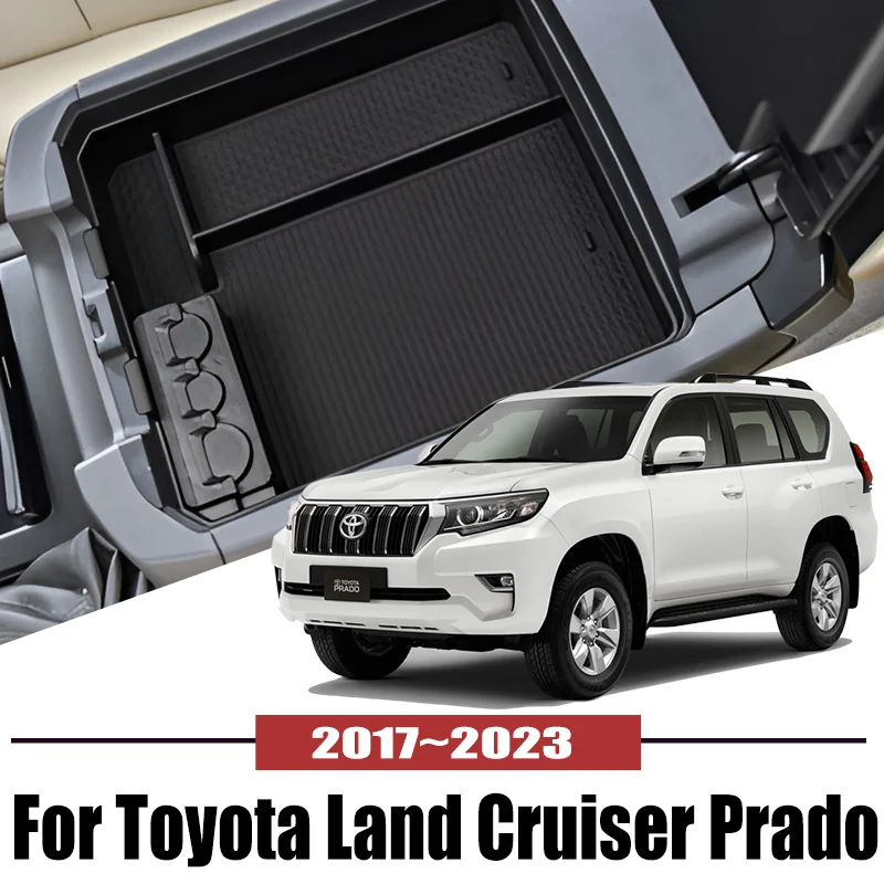 

For Toyota Land Cruiser Prado 2017~2023 Car Central Armrest Storage Box Holder Console Organizer Auto interior Accessories Tools