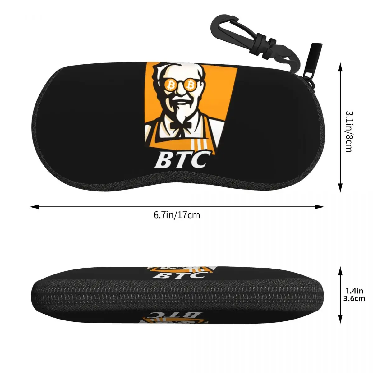 Custom Bitcoin Shell Eyeglasses Protector Cases  Sunglass Case BTC Original Recipe Cryptocurrency Crypto Blockchain Geek Glasses