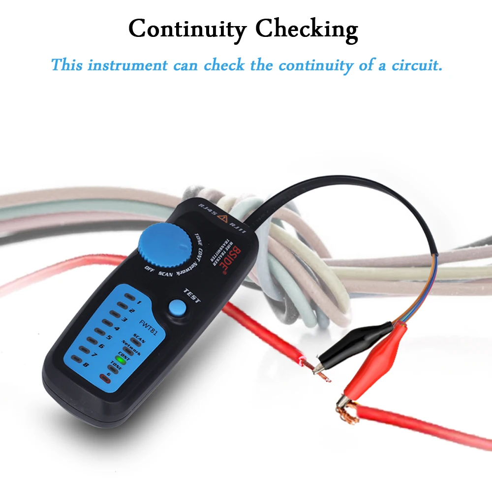 MS6812 Cable Tracker Wire Finder RJ45 RJ11 LAN Tester Multifunctional Ethernet Telephone Detector For Network Cable Maintenance