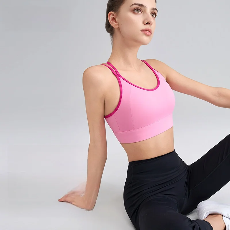 

Женский высокопрочный спортивный бюстгальтер, противоударный жилет для йоги с эффектом пуш-ап, пилатес, интегрированное нижнее белье для бега, тренировок и фитнеса