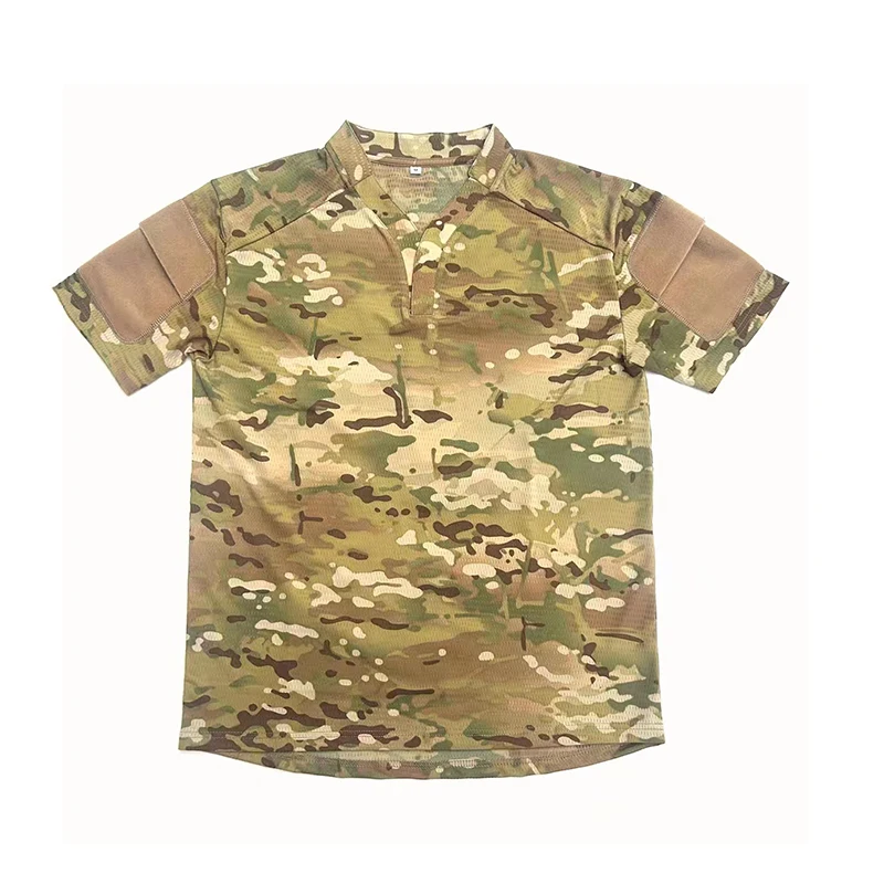 POA001 Tactical CAG Styling T-shirt Outdoor Mini Dry Short Sleeve Polo Collar Camo Summer T-shirt