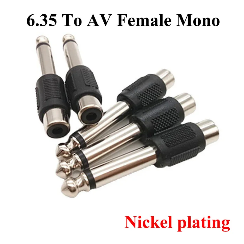 10Pcs 20Pcs 30Pcs 50Pcs 6.5 Male To Lotus Female Audio Conversion Plug 6.5 Male To AV Lotus Female 6.5 Male To RCA Female Plug