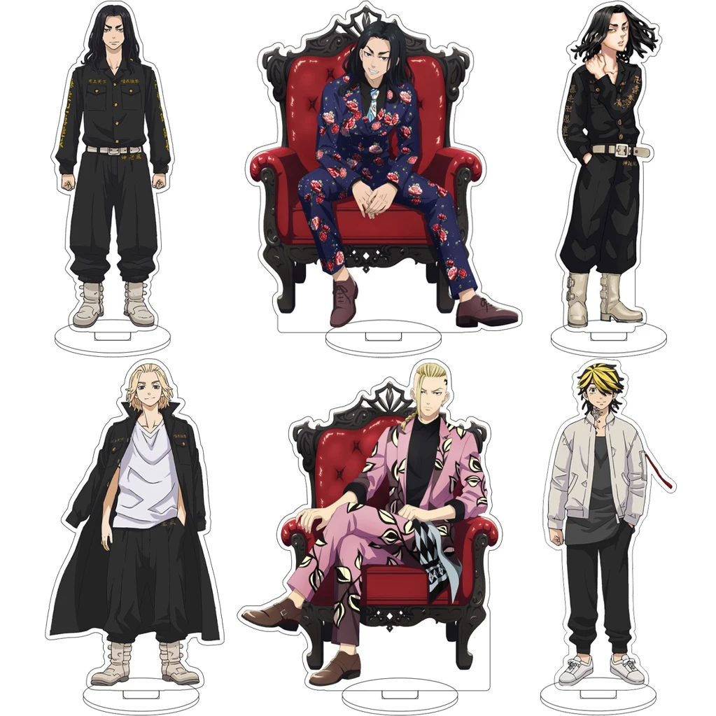 

16CM Anime Tokyo Revengers Takemitchy Hinata Tachibana Mikey‌ Draken Baji Keisuke Cos Acrylic Figure Stand Gifts Ornaments