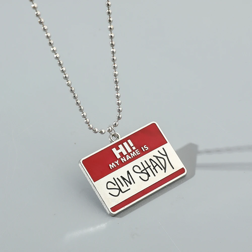 

Fashion Simple Necklace Fashionable Square Bead Chain Pendant Hip Hop Style Jewelry Accessory for Men Personality Gift