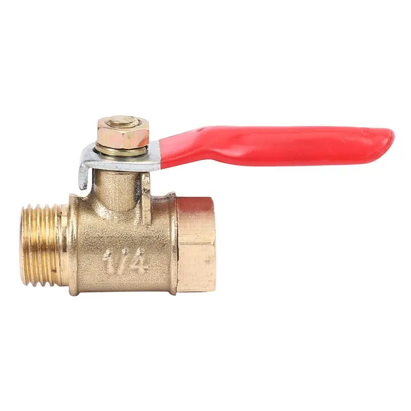 

AB11-32PCS 1/4 Inch Heavy Duty Brass Ball Valve Shut Off Switch Male And Female NPT Thread Pipe Fitting