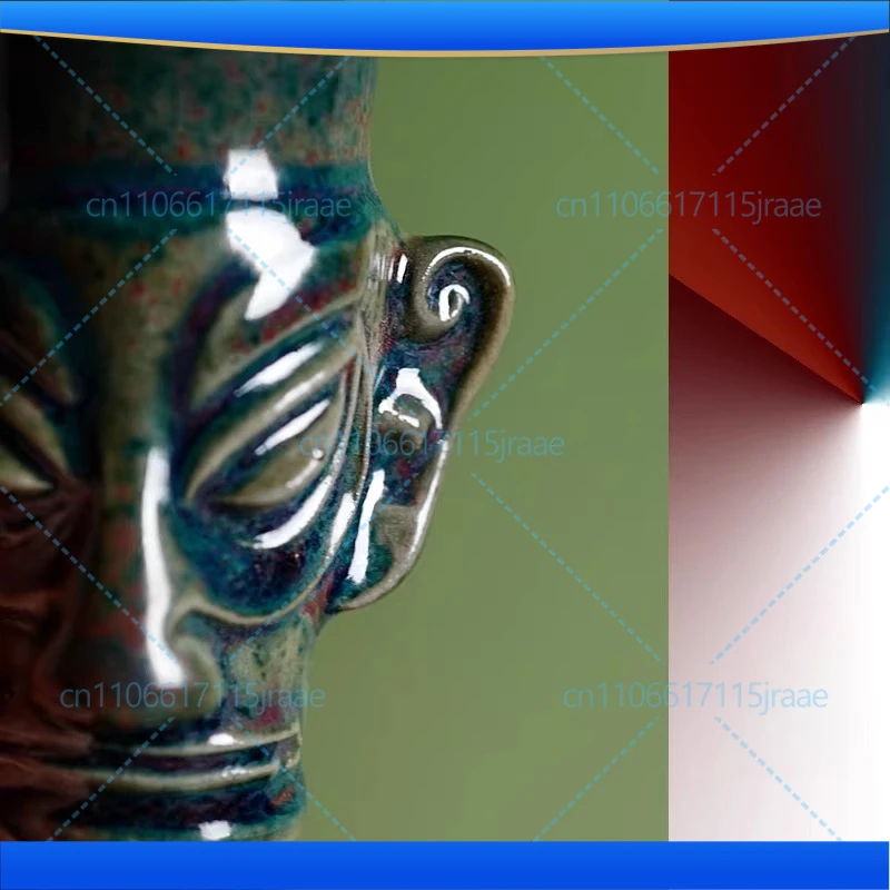 

Sanxingdui turquoise green, high-end Jun porcelain small ornament