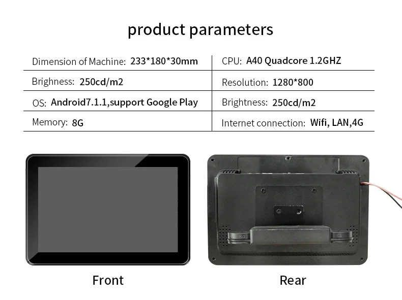 2026 10.6 Inch Lcd Screen Digital Taxi Display Wifi 4G Android Video Player