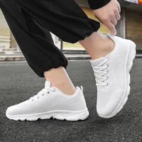 Nouvelles chaussures pour hommes, baskets décontractées respirantes, chaussures de course blanches et noires d'été, chaussures de sport légères et souples pour femmes et hommes 6