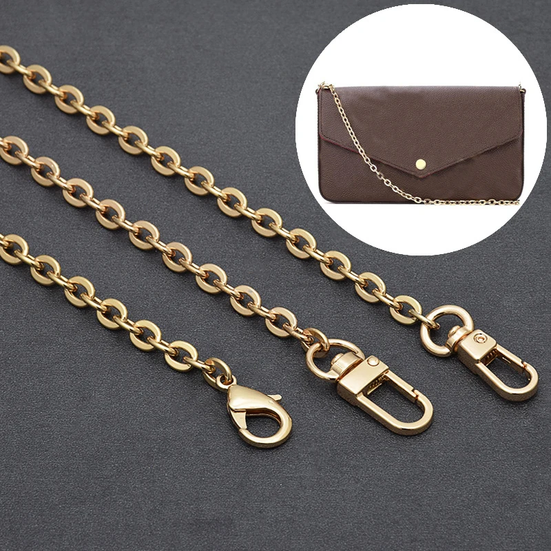 Golden Bag Chain Accessories Metal Extension Chains Customized Crossbody Shoulder Belt Replacement Bags Strap for Women\'s Bag