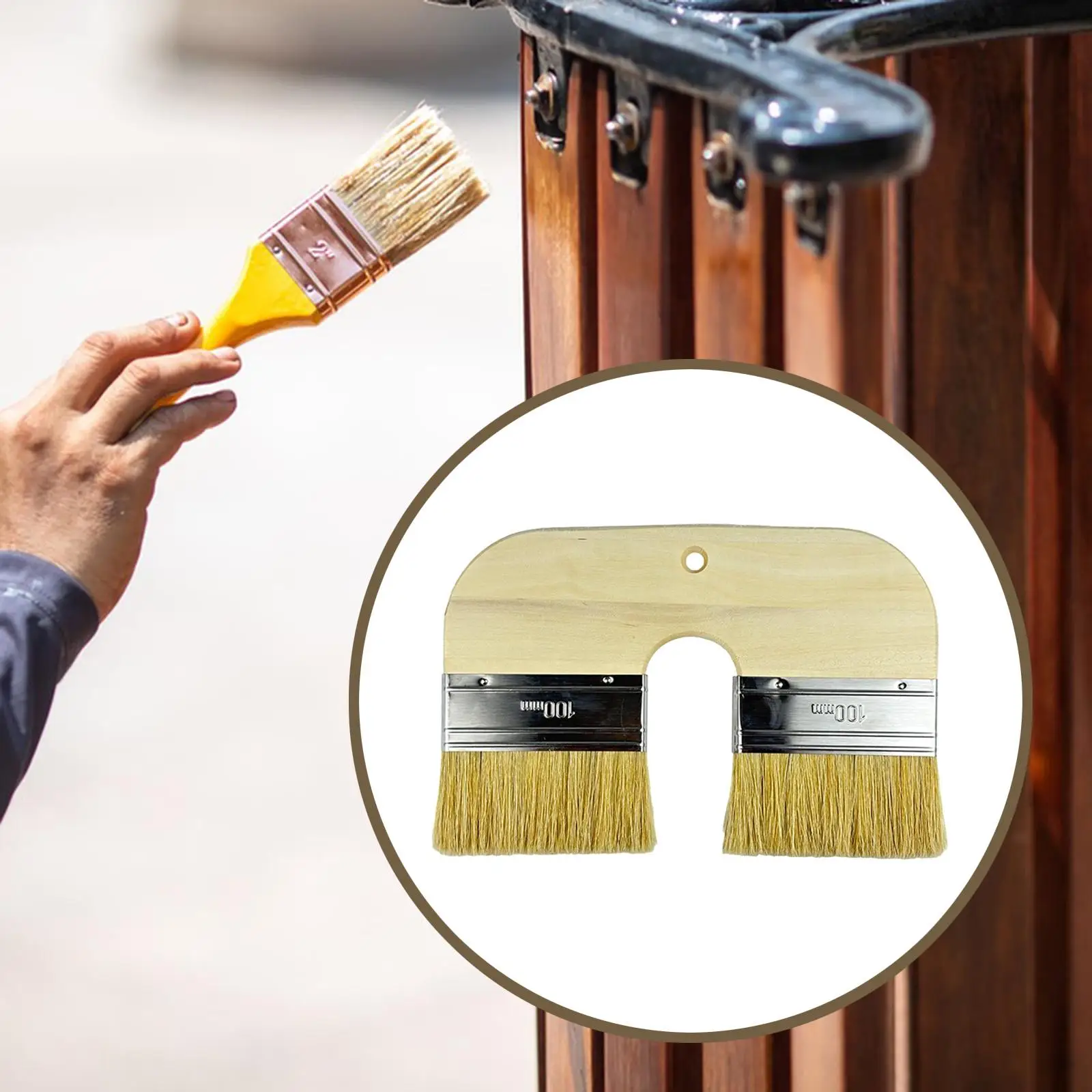 أداة طلاء جدران بفرشاة طلاء برأس مزدوج للفنانين المحترفين #4