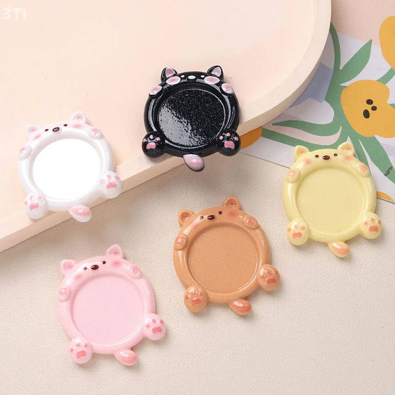 2Pcs Cute Resin Paint Palette Nail Art Palette Nail Art Display Stand Mini Portable Tone Nail Tools Art Supplies Decorative