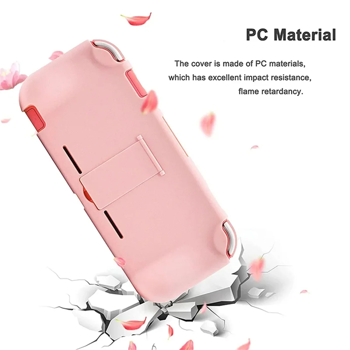 Pink Protection Case for Nintendo Switch Lite with Kickstand Hard Case for Nintendo Switch Lite Games Console with Stand LZB