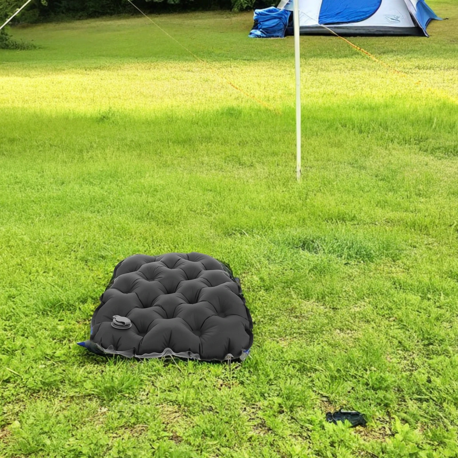 

Lightweight Foldable Inflatable Cushion Outdoor Camping Boat Portable Dark Grey Quick Inflation Durable Nylon Tpu Sitting Mat