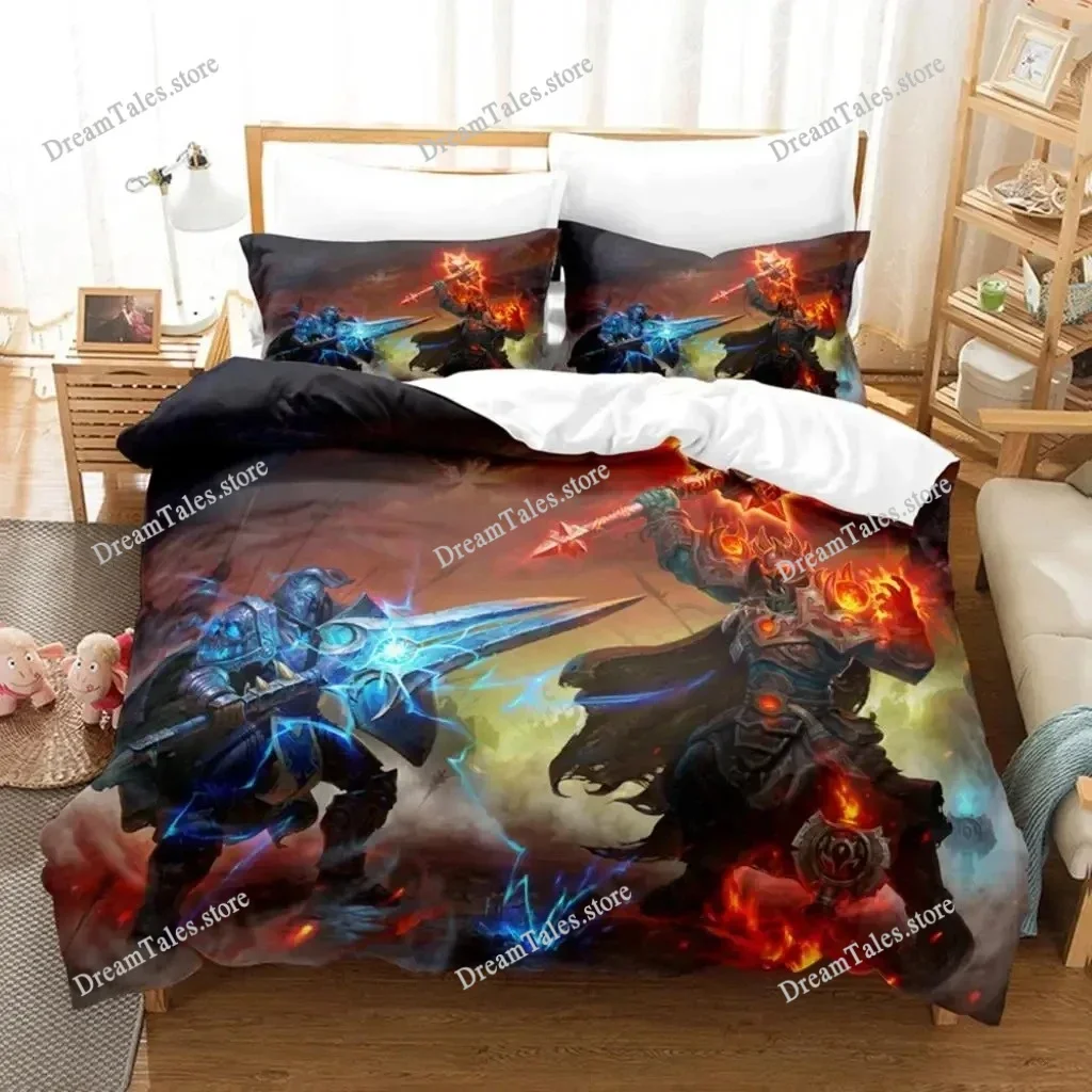 

New World Warcraft Bedding Set Single Twin Full Queen King Size Bed Set Adult Kid Bedroom Duvet Cover Sets 3D Print Game Anime