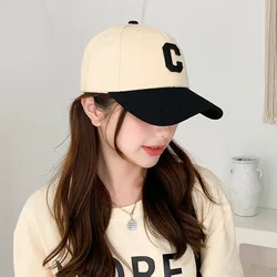 Casual Baseball Hat Fashion Letter C Patch Hat Summer Sun Visors Adjustable Hat Unisex Sport Cap Women Men