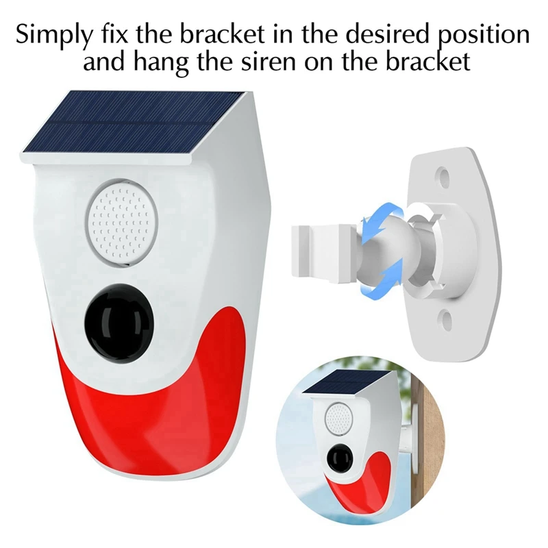 

Outdoor Solar Human Body A Sensor A Sensor With Remote Controller 120DB Sound Detector For Home Burglar System