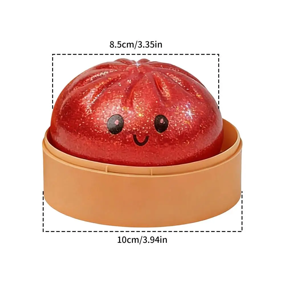 Gestoomde Dumpling-vormige sensorische knijp-speelgoed Squishiess Dumplings Stressballen Fidget Sensorisch Speelgoed Snel terugverend stressverlichtend speelgoed - afbeelding 1