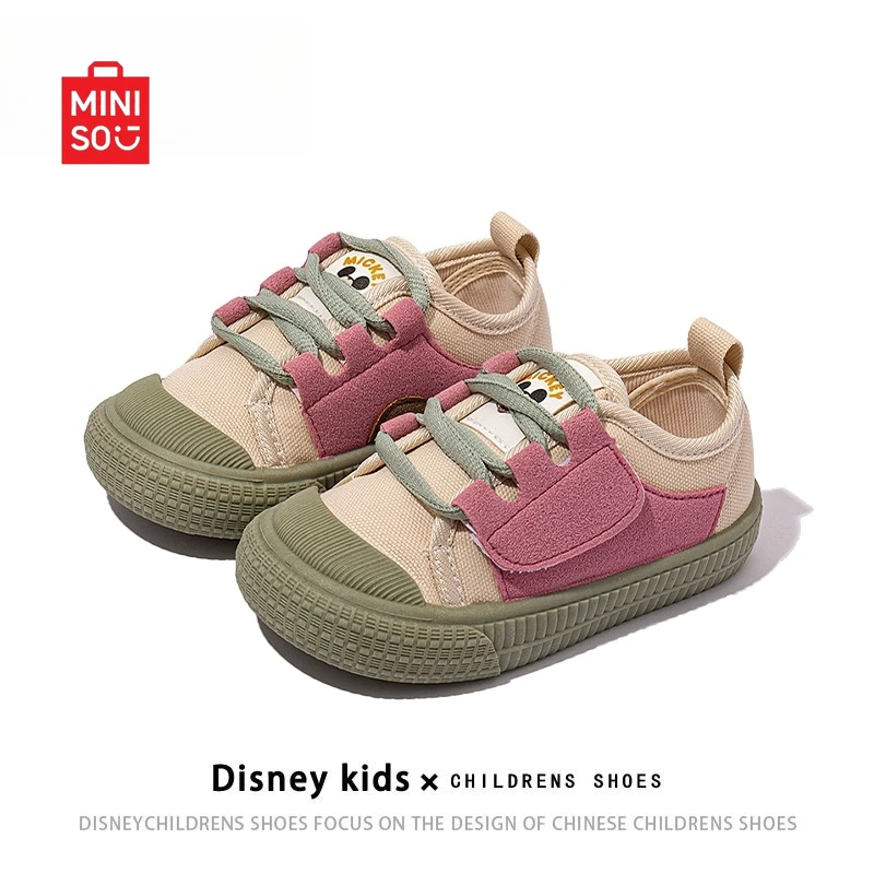 

Miniso Disney Baby First Walkers 2025, Non-Slip Canvas Shoes for Kindergarten Boys & Girls