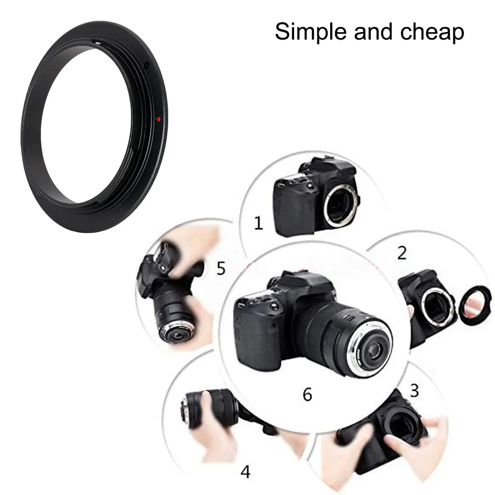 49/ 52/ 55/58/ 62/ 67/ 72/77mm Macro Reverse Lens Adapter Ring For Canon For EOS R RF Mount