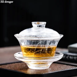 Snow Crystal Glass Tea Tureen Glazed Tea Maker Kung Fu Tea Set High-grade Tea Cup Large Transparent Built Lamp Best Gift