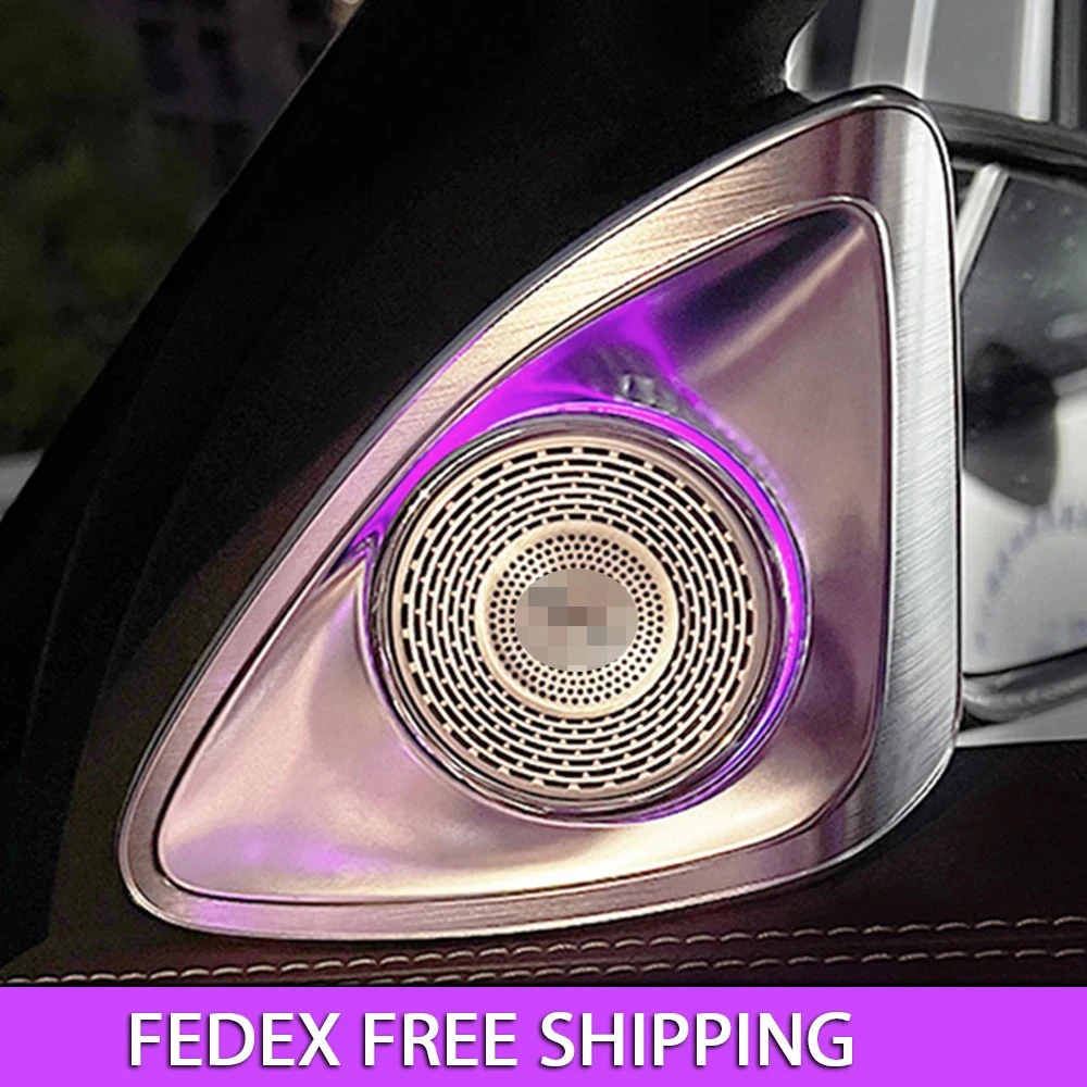 

Car LED 64 Color 4D Rotating Tweeter Speaker For Mercedes Benz Maybach W213 E Class Horn Ambient Light Retrofit Audio Kit