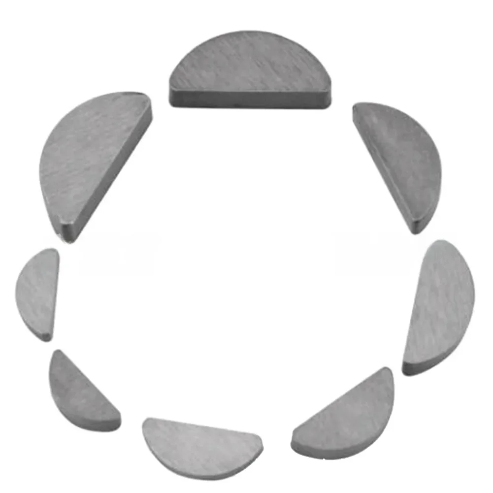 80pcs Half Moon Keys Metric Key Stock And Keyway Set Carbon Steel For Mechanical Shaft Crank Assembly And Replacement
