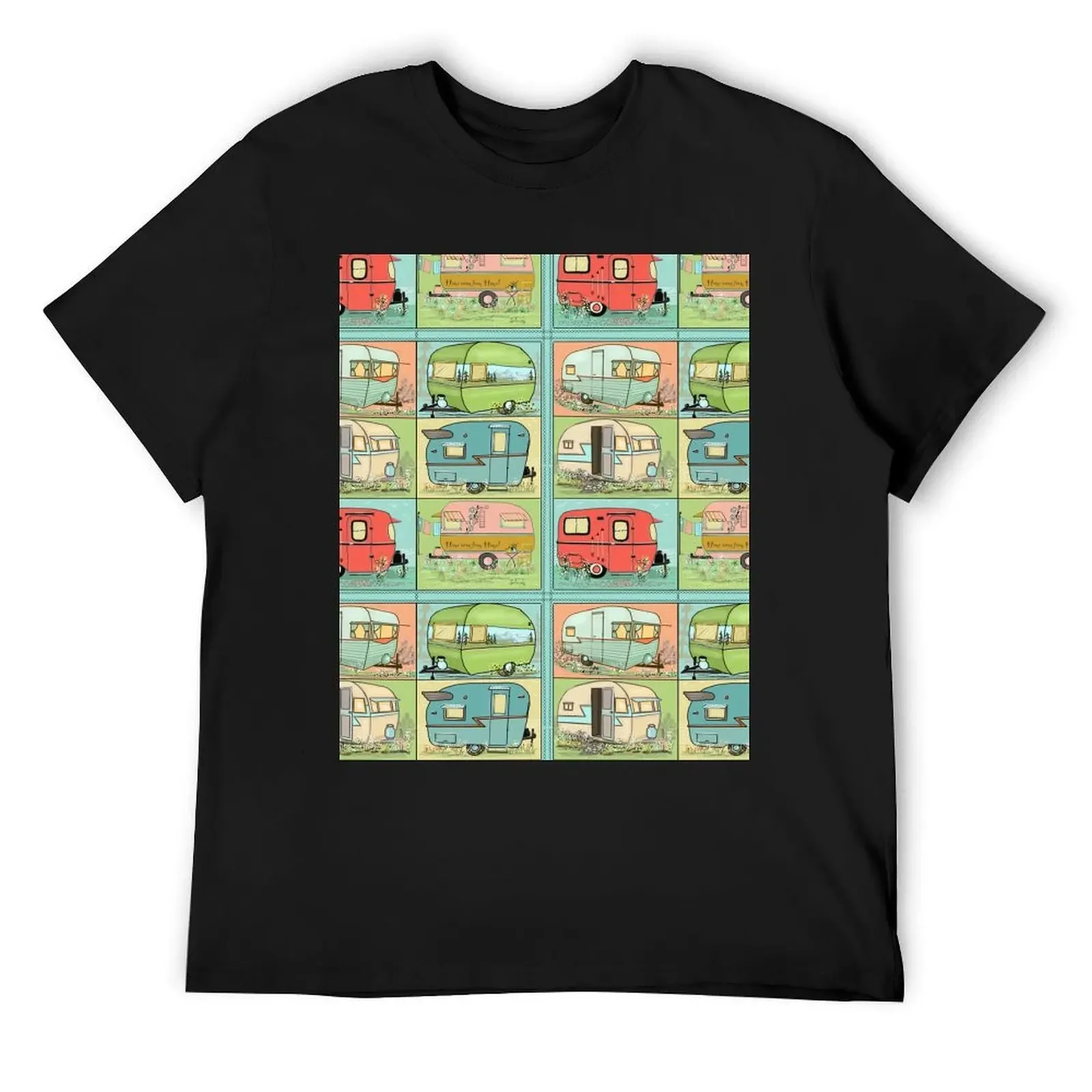 Camping Glamping in Vintage Trailers! T-Shirt cute clothes sweat plain street wear shirts graphic tee men