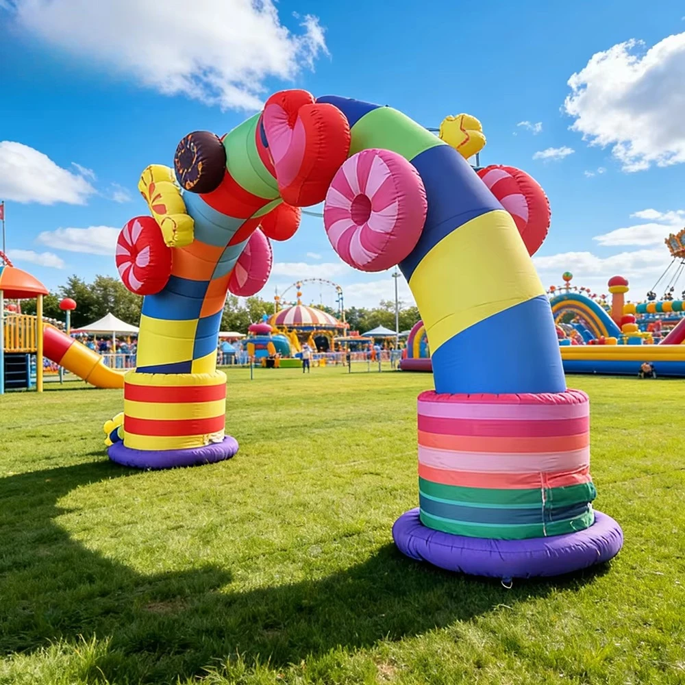 Inflatable Arch Door, 3D Flower Entrance Arch for Outdoor Race Event, Decoration and Advertising, Inflatable Gateway