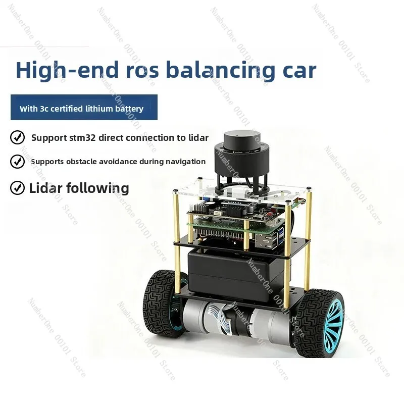 B585 Self Balancing Robot with ROS Mapping Navigation Radar Obstacle Avoidance Following LQR