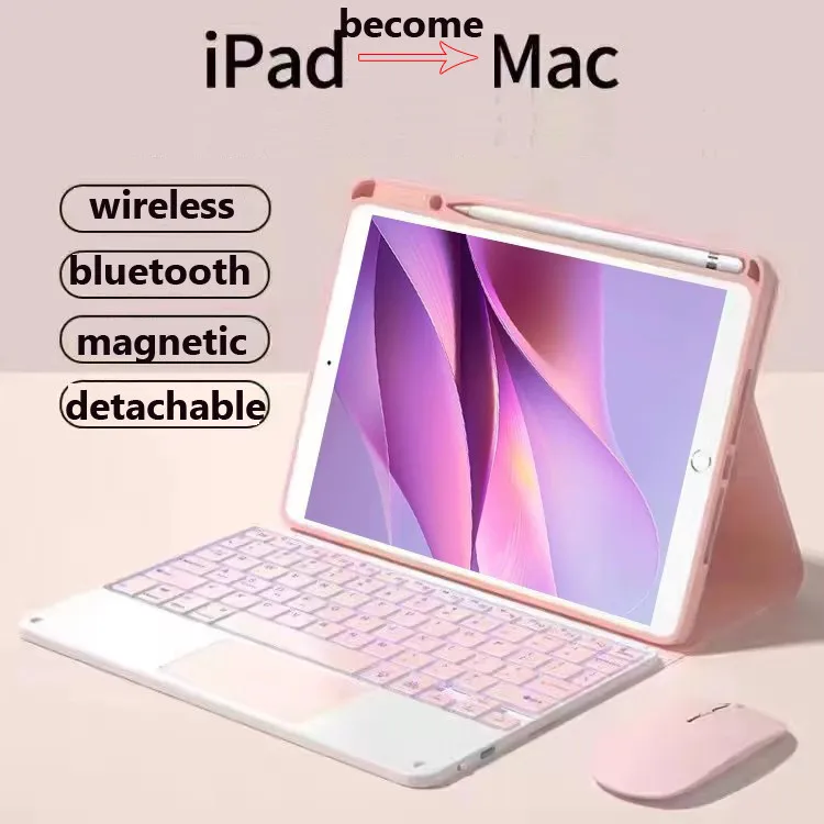 

Чехол для OPPO Pad NEO 11.4 " 2024, Pad3, Pad2, 11.61, Air 2, Air 10.36, Pad 11 с тачпадом, тонкий чехол-клавиатура с мышью