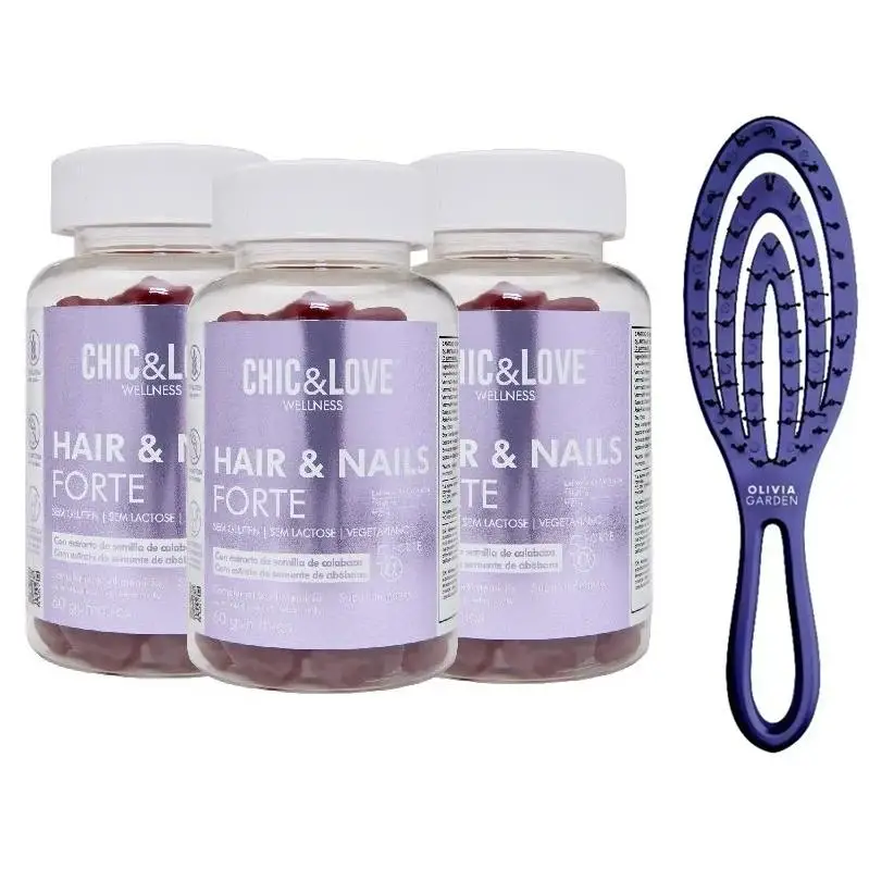 Chic & Love Gominolas Hair & Nails Forte 60 U Sin Gluten Sin Lactosa 5000mcg Biotina