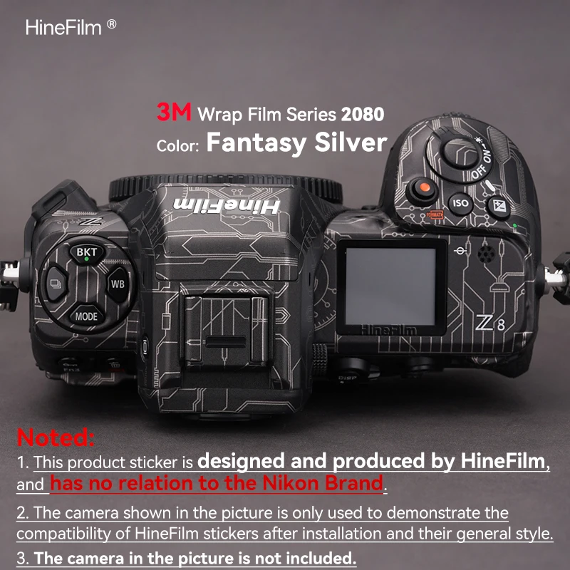 Hinefilm Skin do aparatu Z8 Folia ochronna do aparatu Nikon Z 8 Premium Naklejka na skórę An-ti Scratch Wrap Covered — zdjęcie produktu 3