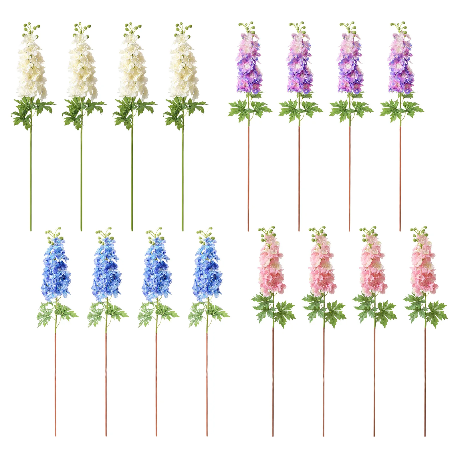 

4Pcs Simulated Delphinium, 80cm Fake Silk Delphinium, Artificial Flower Branches, Wedding and Home Decoration for Indoor Outdoor