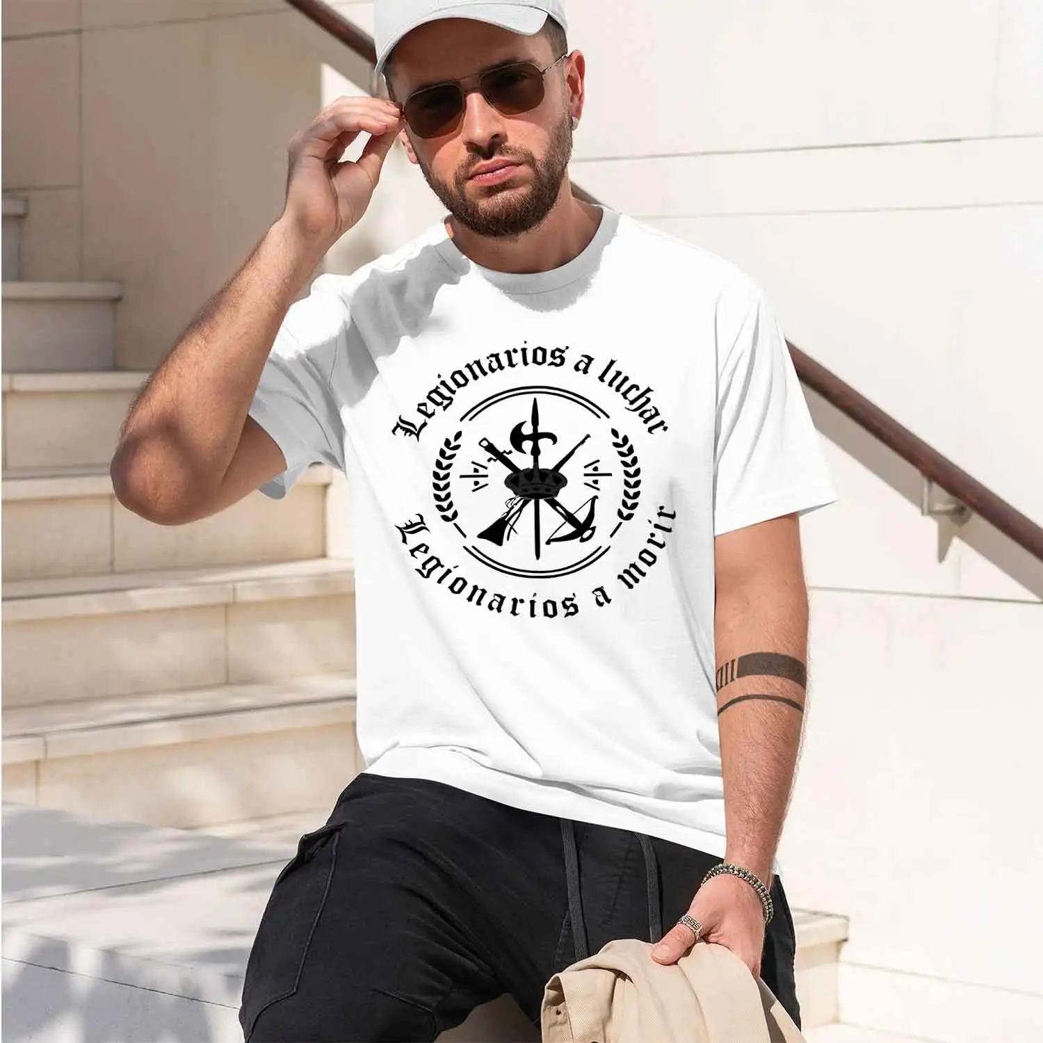 Legionarios a luar Legionarios a morir 2026 New Model Men’s Short-sleeve crewneck T-Shirt Classic Casual Multiple Colors and Siz